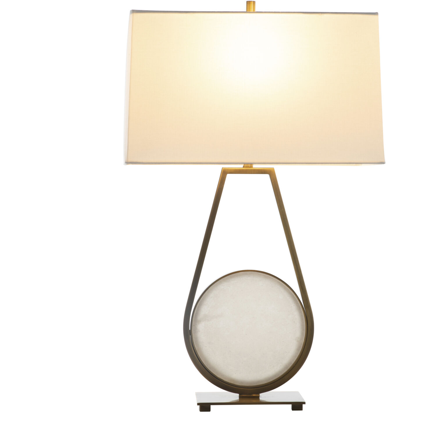 Emerald 30.5 inch Antique Brass / Marble Table Lamp Portable Light