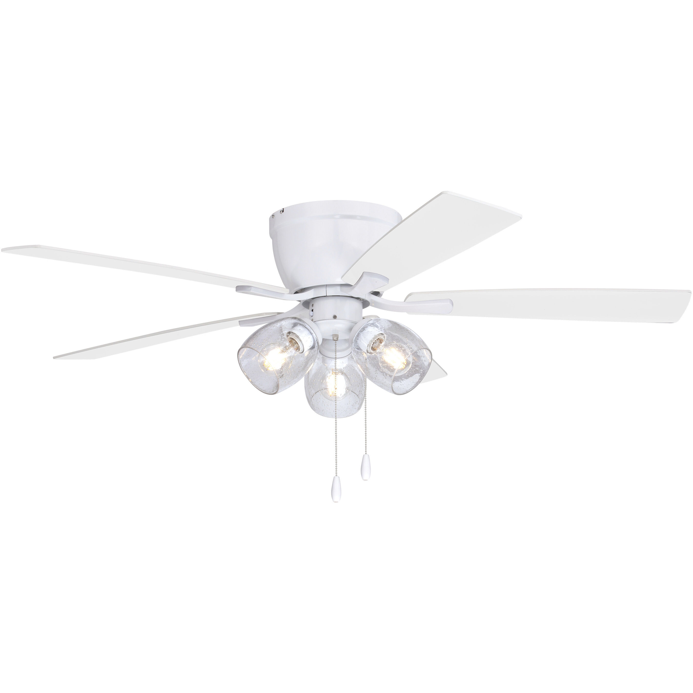 Brayton 21.06 inch White with White-Gray Elm Blades Ceiling Fan