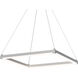 Stix Square LED 18.5 inch Bright Satin Aluminum Pendant Ceiling Light