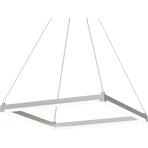 Stix Square LED 18.5 inch Bright Satin Aluminum Pendant Ceiling Light