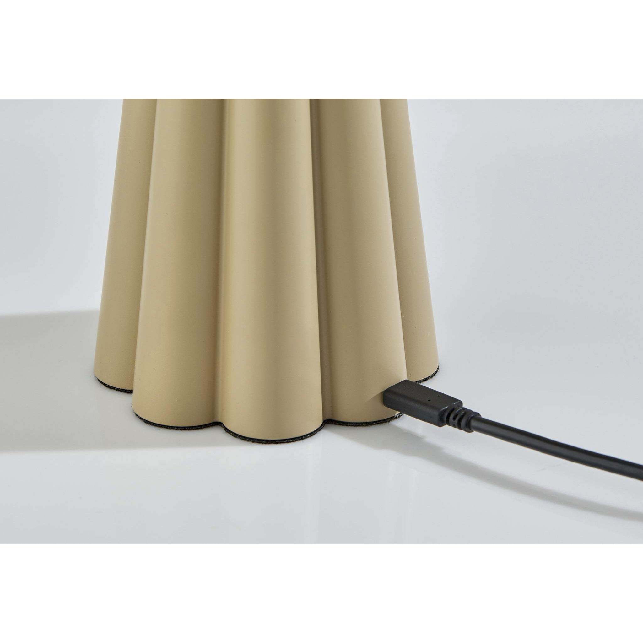 Mattie 10 inch 1.50 watt Beige LED Cordless Table Lamp Portable Light