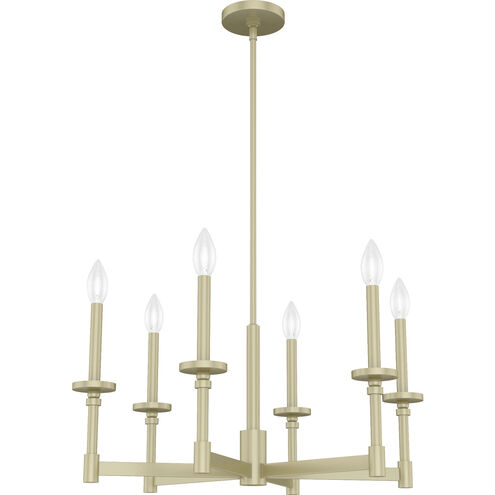 Briargrove 6 Light Painted Modern Brass Single Tier Chandelier Ceiling Light