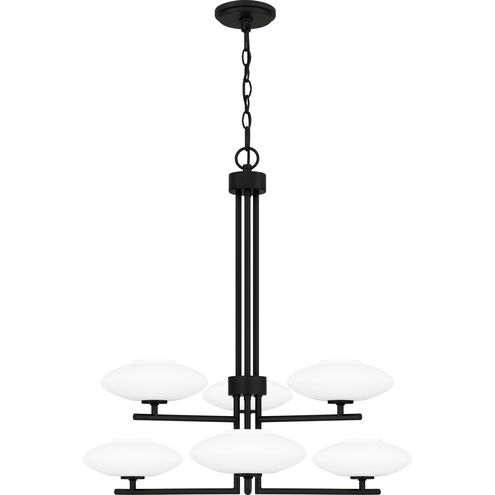 Chenal 6 Light 29.25 inch Matte Black Chandelier Ceiling Light