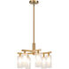 Kristof LED 21.25 inch Aged Gold Brass Chandelier Ceiling Light