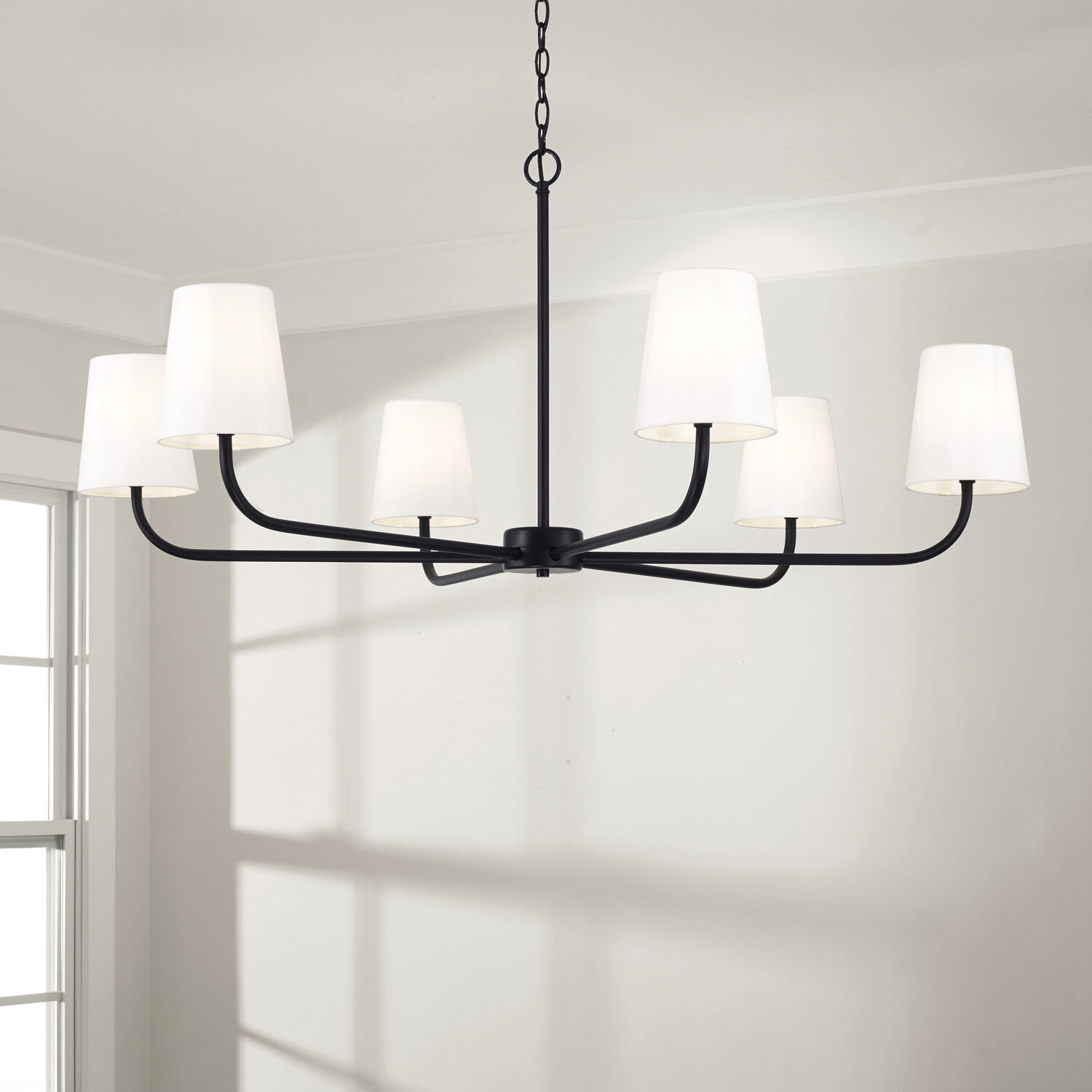 Brody 6 Light 47 inch Matte Black Chandelier Ceiling Light