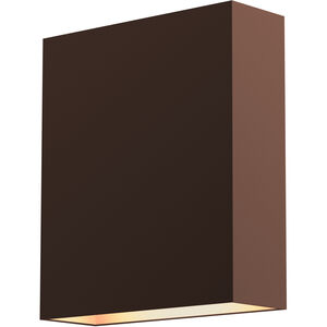 Flat Box LED 7 inch Textured Bronze Indoor-Outdoor Sconce