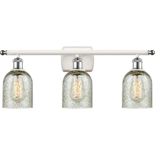 Ballston Caledonia LED 26 inch White and Polished Chrome Bath Vanity Light Wall Light in Mica Glass, Ballston
