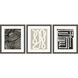 Naive Lines Black and Beige and Neutral and White Framed Art