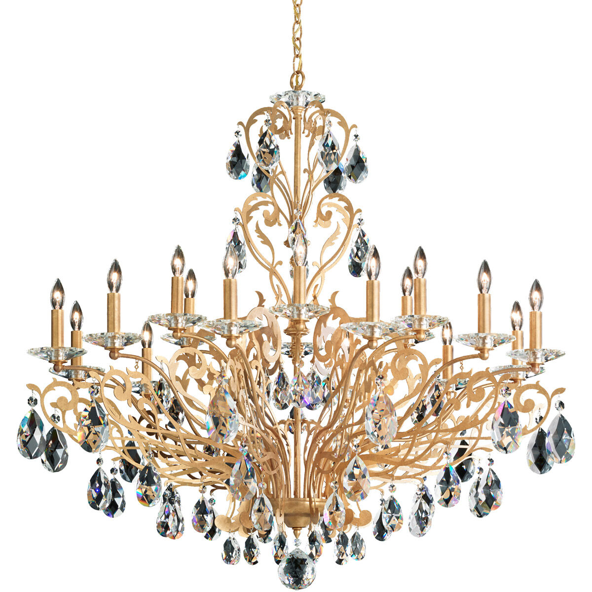 Filigrae 18 Light 39 inch French Gold Chandelier Ceiling Light