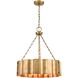 Clausten 4 Light 21 inch Natural Brass Chandelier Ceiling Light