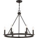 Traditional 6 Light 26 inch Oil Rubbed Bronze Chandelier Ceiling Light