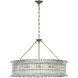 AERIN Rhine LED 36 inch Hand-Rubbed Antique Brass Ring Chandelier Ceiling Light