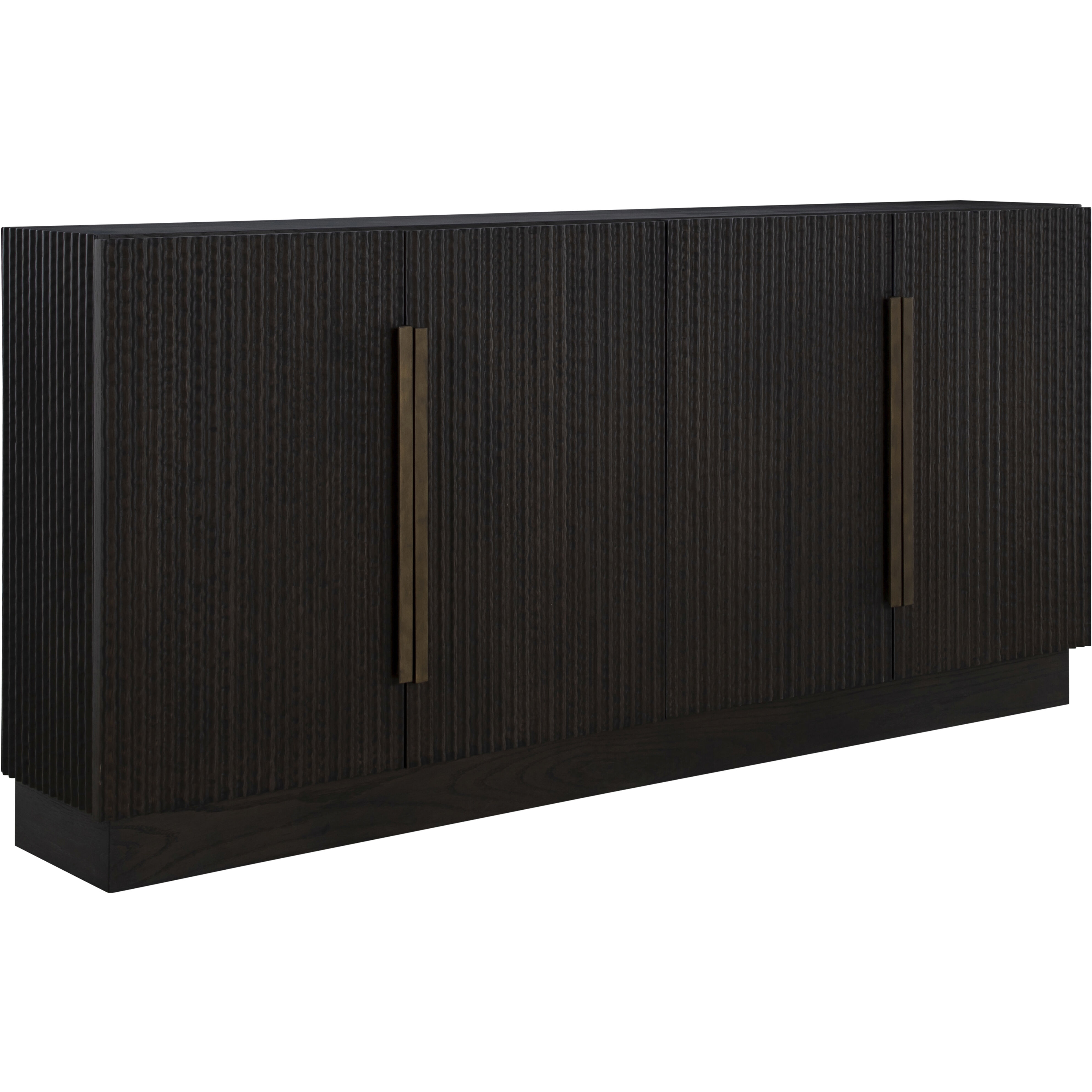 Diego 72 X 12 inch Dark Stained Oak and Antique Brass Sideboard