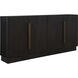 Diego 72 X 12 inch Dark Stained Oak and Antique Brass Sideboard