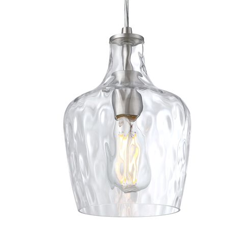 Milo 1 Light 7 inch Brushed Nickel Mini Pendant Ceiling Light