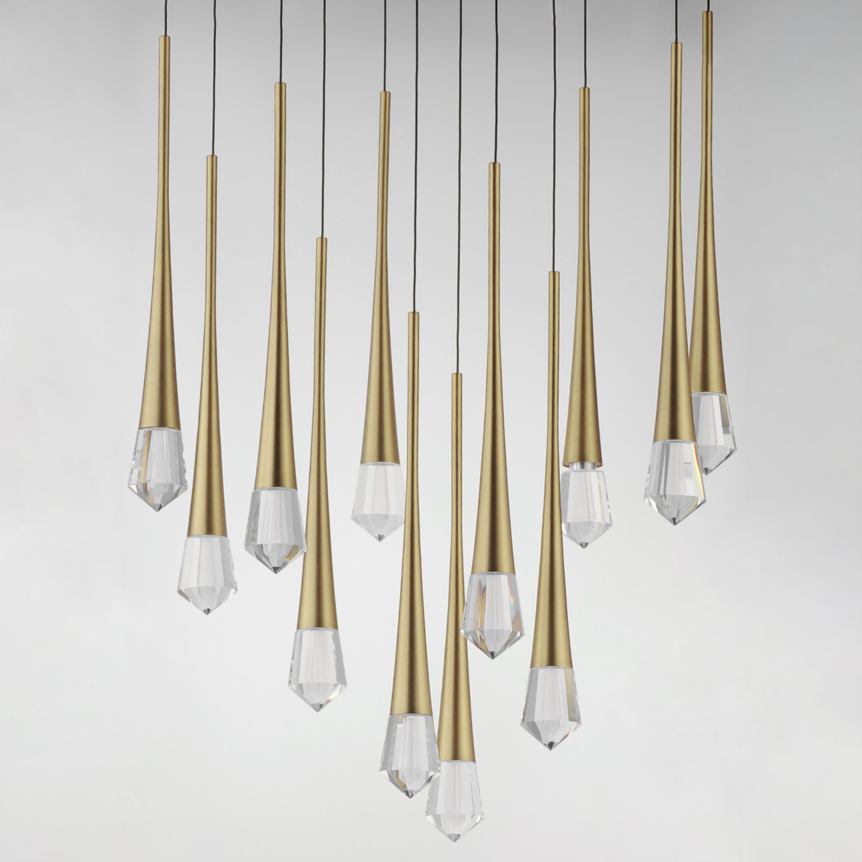 Pierce LED 24.75 inch Gold Multi-Light Pendant Ceiling Light