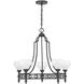 Allston 5 Light 30 inch Matte Black Chandelier Ceiling Light