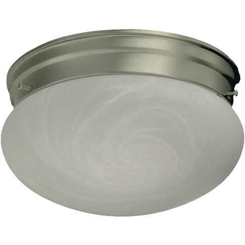 Mushroom 2 Light 10 inch Satin Nickel Flush Mount Ceiling Light