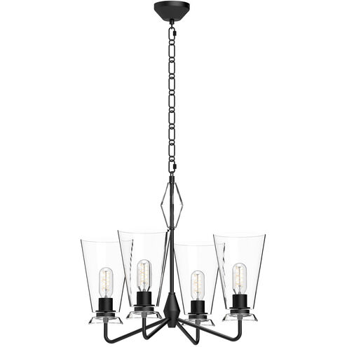 Alora Mood Salem 4 Light 22.5 inch Matte Black Chandelier Ceiling Light