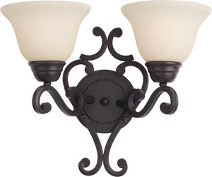 Manor 2 Light 16 inch Oil Rubbed Bronze Wall Sconce Wall Light