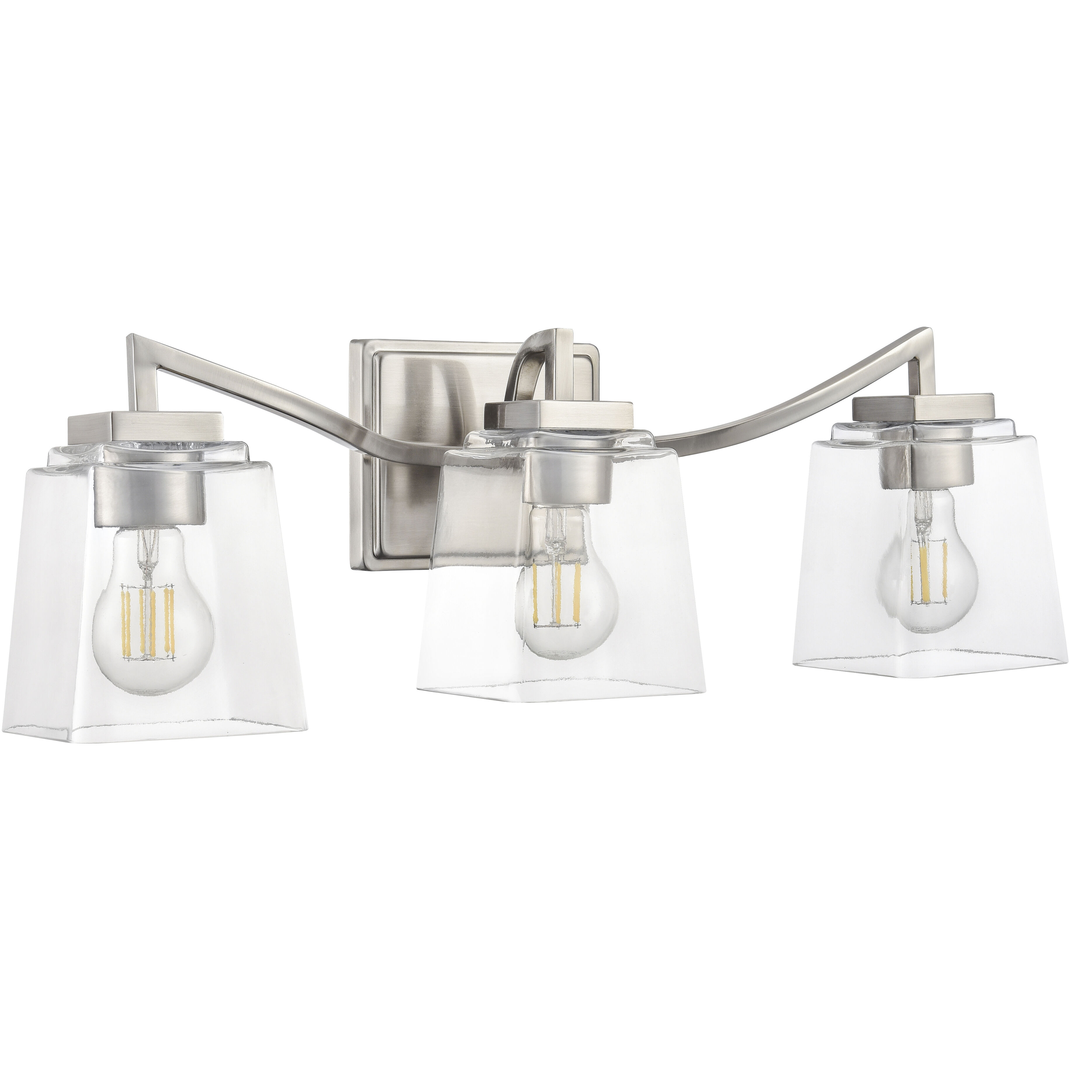 Avenna 3 Light 23.5 inch Brushed Nickel Bathroom Vanity Light Wall Light