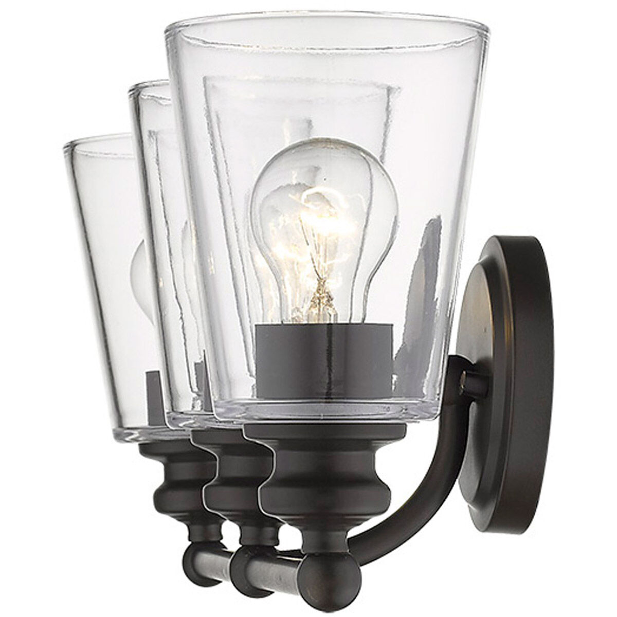 Ceil 3 Light 23 inch Oil-Rubbed Bronze Vanity Light Wall Light in Oil Rubbed Bronze