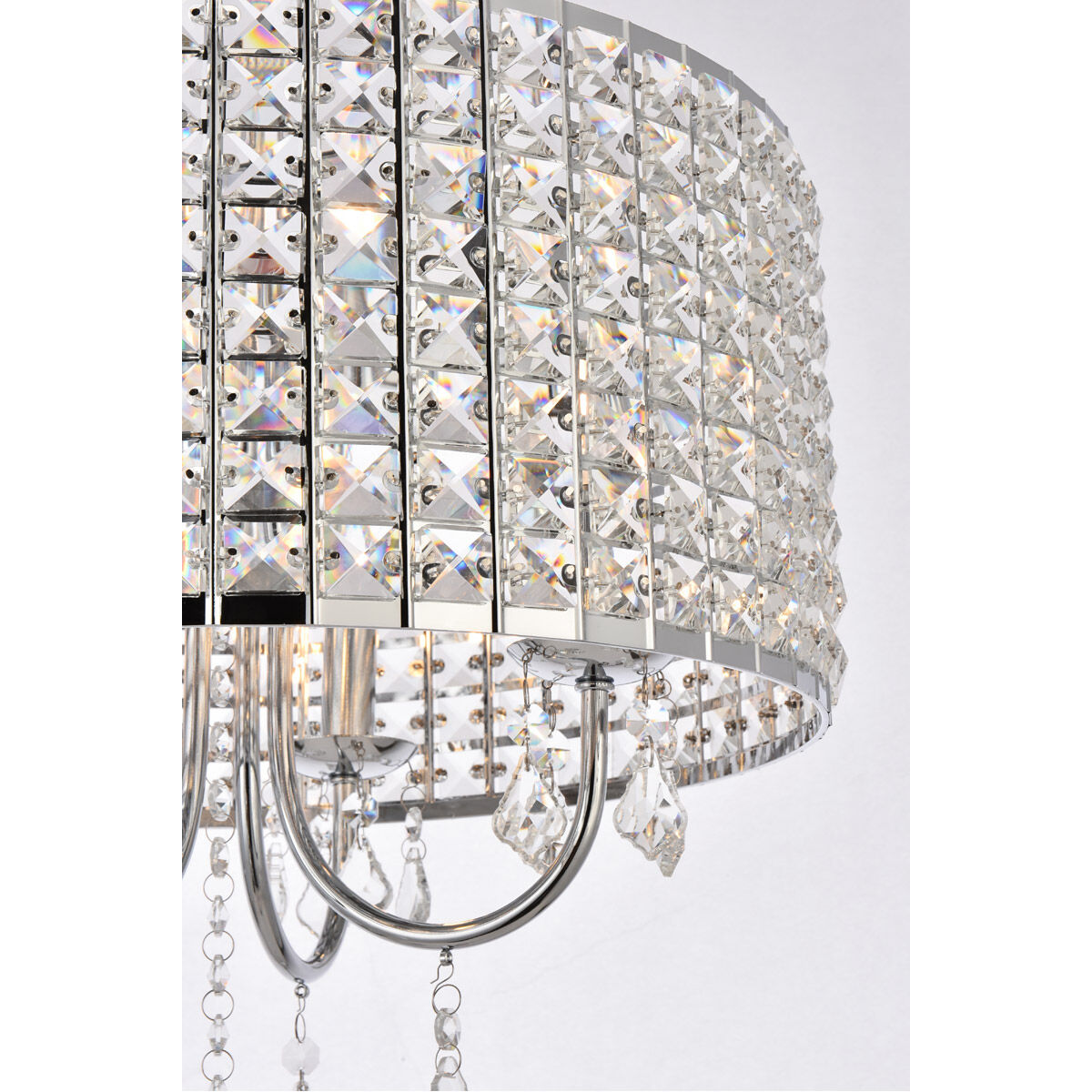 Elise 4 Light 17 inch Chrome Flush Mount Ceiling Light