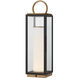 Gareth 22.5 inch 2.00 watt Patina Brass/Textured Black Outdoor Rechargeable Table Lamp