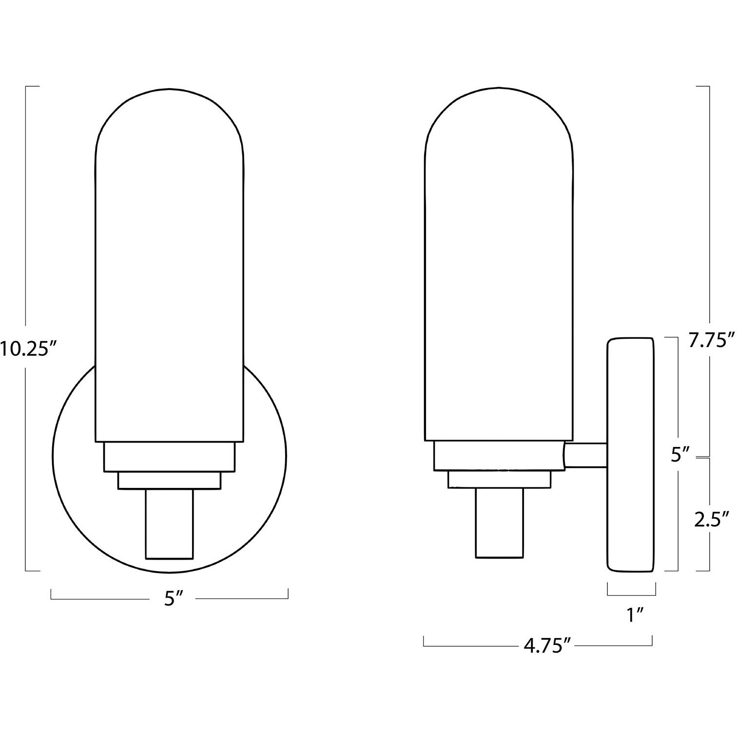 Salon LED 5 inch Oil Rubbed Bronze Wall Sconce Wall Light, Single