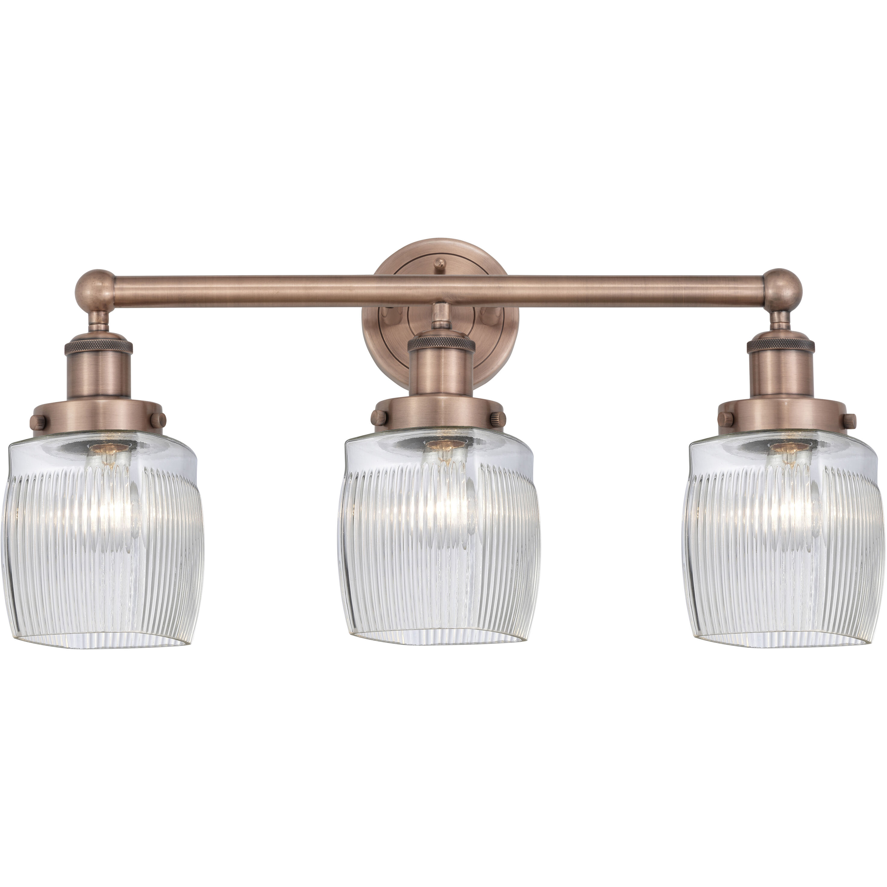 Colton 3 Light 24 inch Antique Copper Bath Vanity Light Wall Light