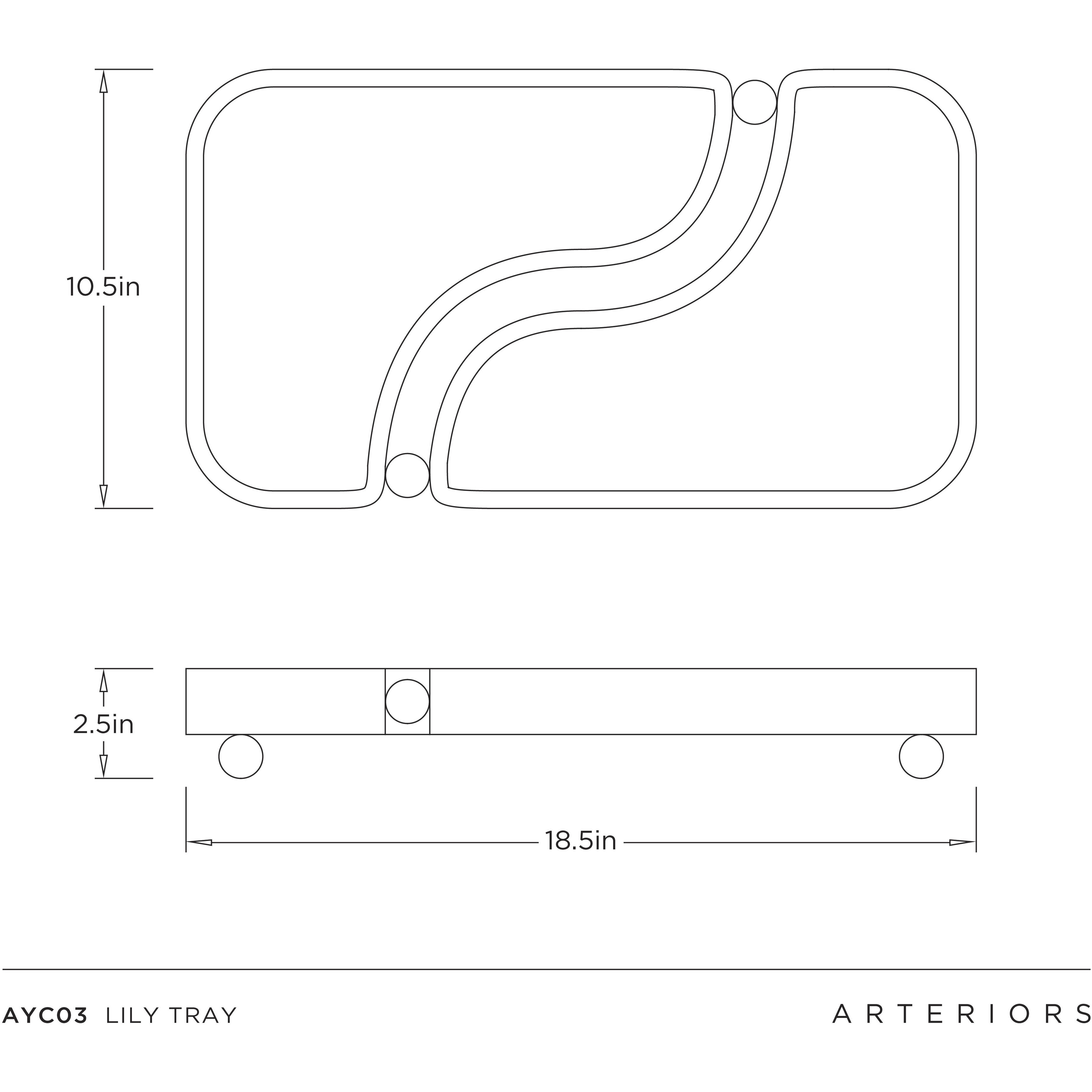 Lily Ivory and Antique Brass Tray