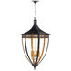 Wycombe 4 Light 23.5 inch Satin Black and Contemporary Gold Leaf Lantern Pendant Ceiling Light, Bunny Williams Collection