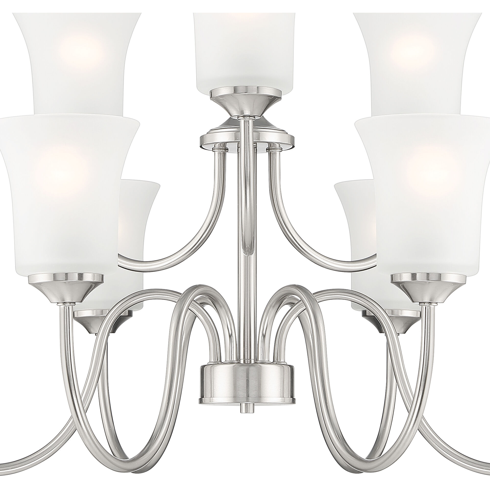 Bronson 9 Light 30 inch Brushed Nickel Chandelier Ceiling Light