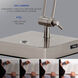Esquire 19 inch 9.00 watt Satin Steel Led Desk Lamp Portable Light