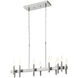 Collette 12 Light 32 inch Satin Nickel Linear Pendant Ceiling Light