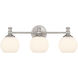 Orlisse 3 Light 23.5 inch Brushed Nickel Bathroom Vanity Light Wall Light