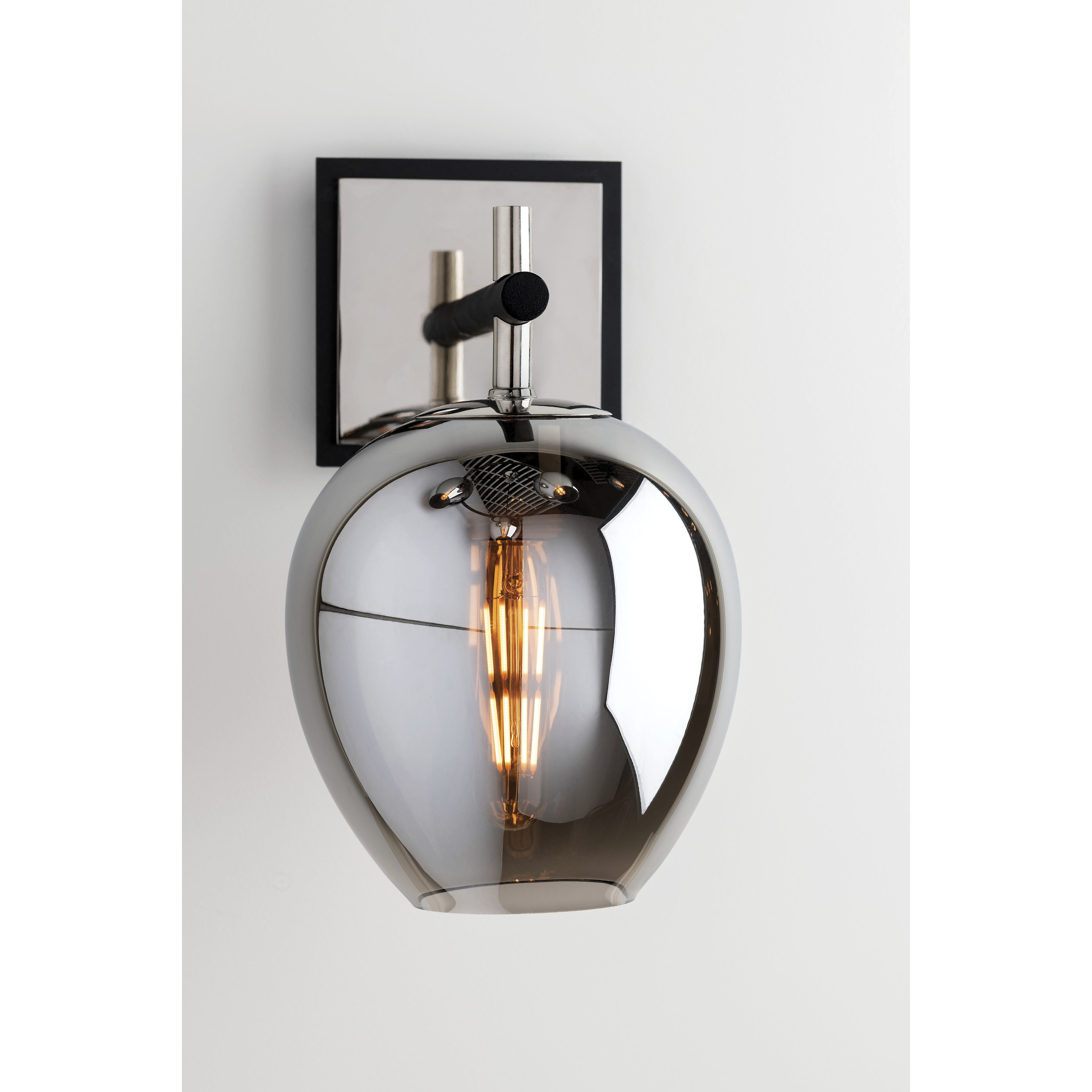 Iliad 1 Light 7.25 inch Carbide Black and Polished Nickel Wall Sconce Wall Light