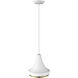 Tholos 1 Light 14 inch White Pendant Ceiling Light
