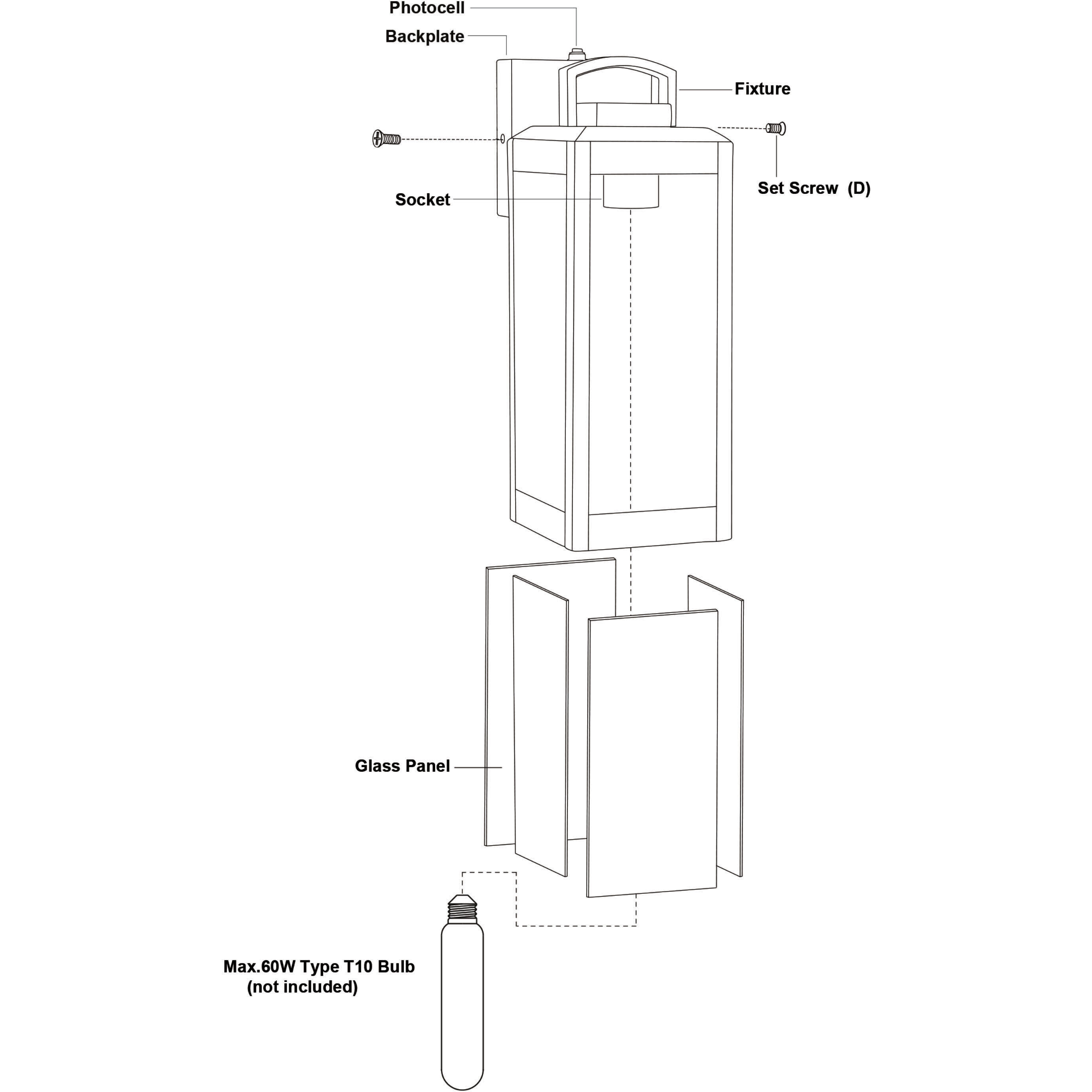 Kinzie LED 19 inch Textured Black Outdoor Wall