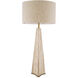 Benson 41.93 inch 40.00 watt Travertine with Antique Brass Table Lamp Portable Light