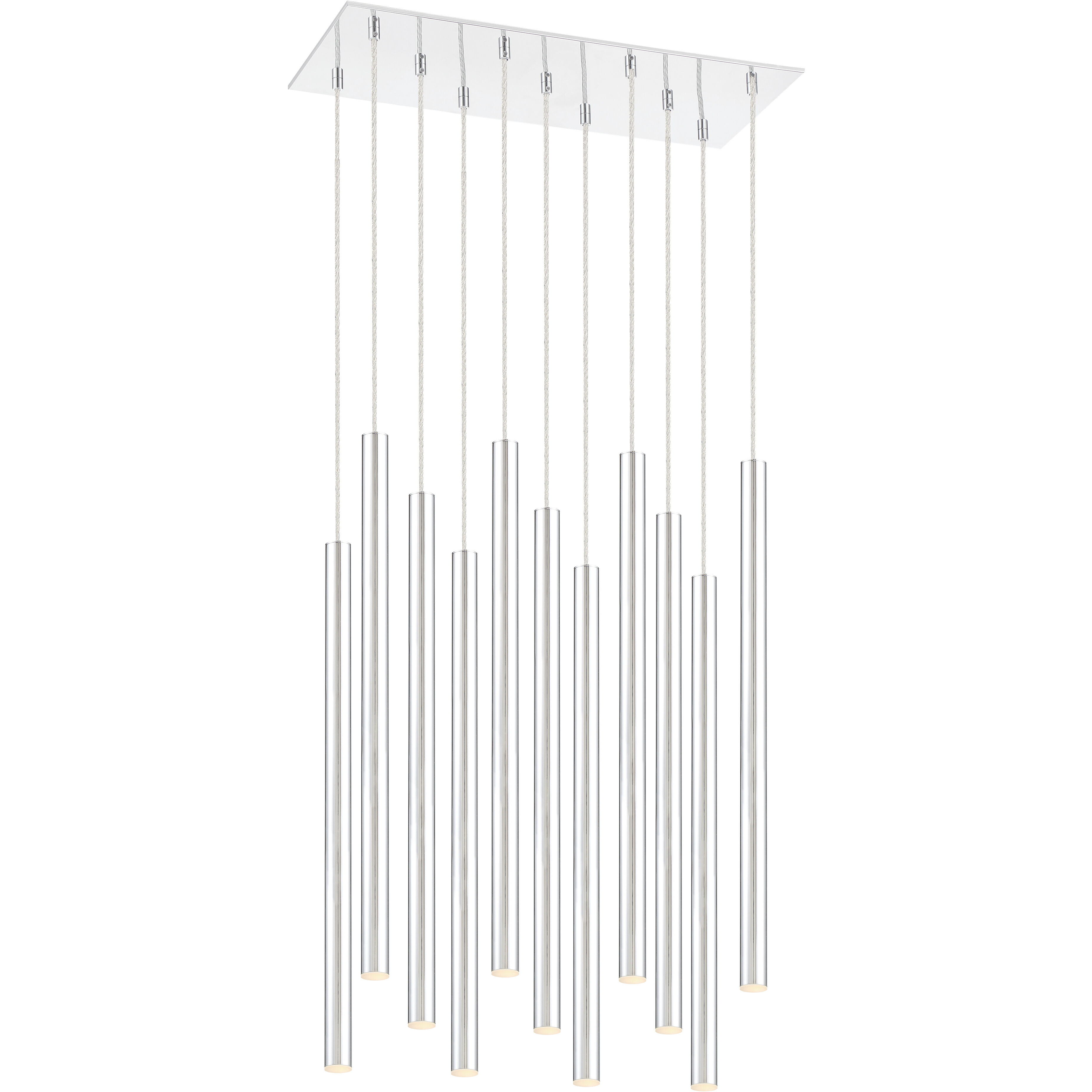 Forest LED 9.75 inch Chrome Chandelier Ceiling Light in 11, 40, Chrome Steel