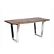 Mateo 35.4 inch Brown/Silver Dining Table