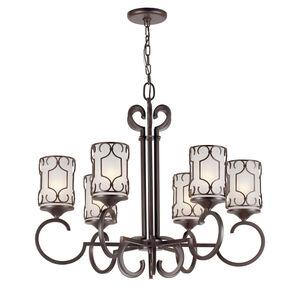 Signature 6 Light 29 inch Antique Bronze Chandelier Ceiling Light