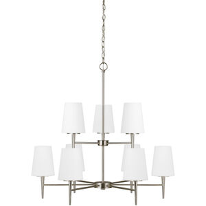 Driscoll 9 Light 32 inch Brushed Nickel Chandelier Ceiling Light