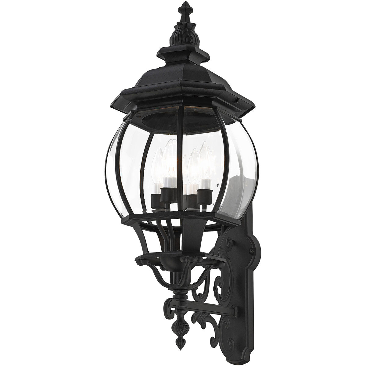 Frontenac 4 Light 29 inch Textured Black Outdoor  Wall Lantern