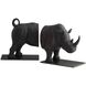 Etosha Charcoal and Bronze Bookends, Set of 2
