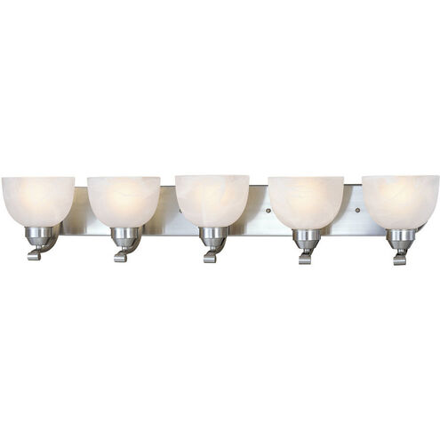 Paradox 5 Light 37.75 inch Brushed Nickel Bath Light Wall Light