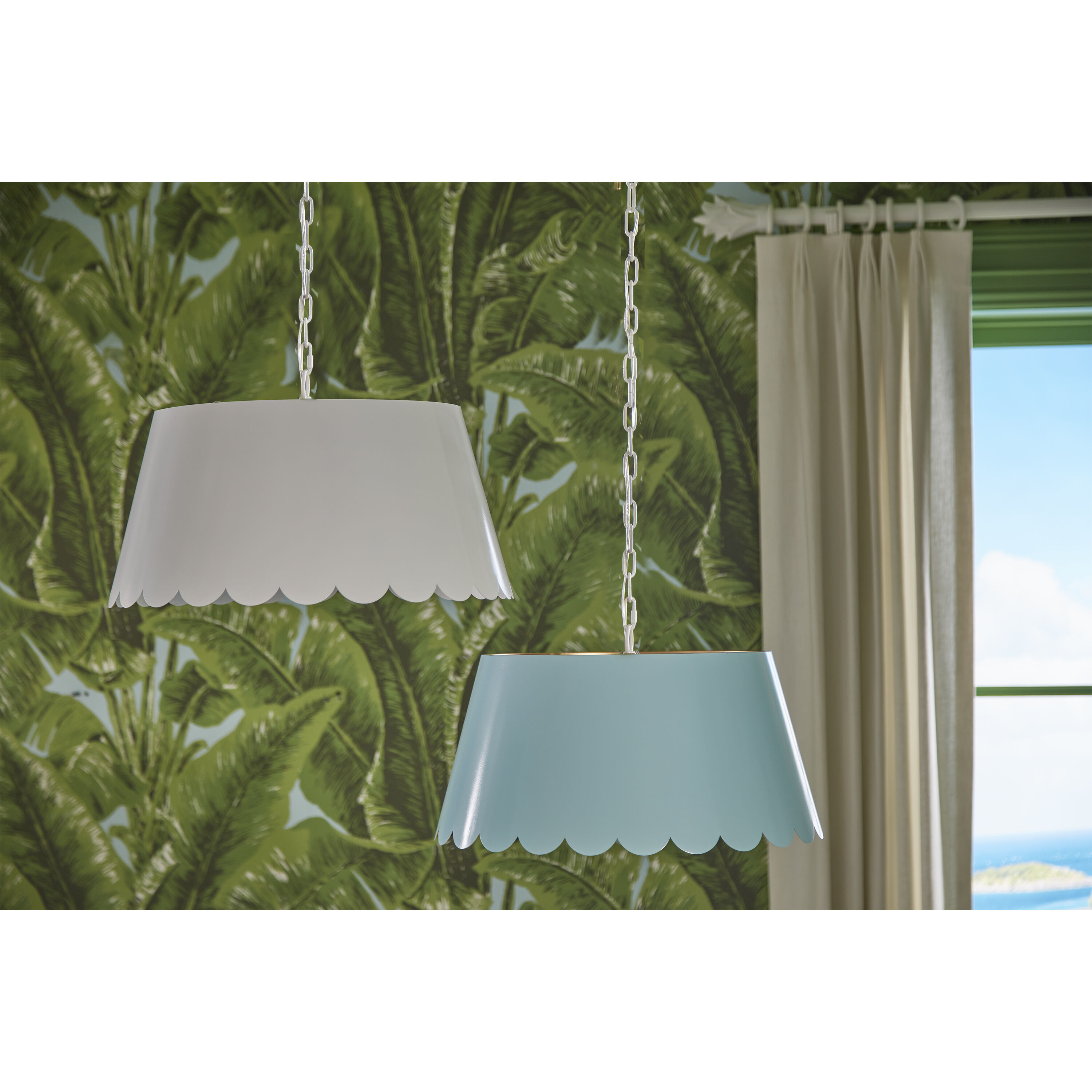 Meg Braff 3 Light 29 inch White Pendant Ceiling Light, Large