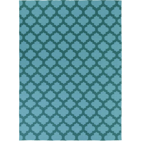 Frontier 66 X 42 inch Teal, Dark Green Rug