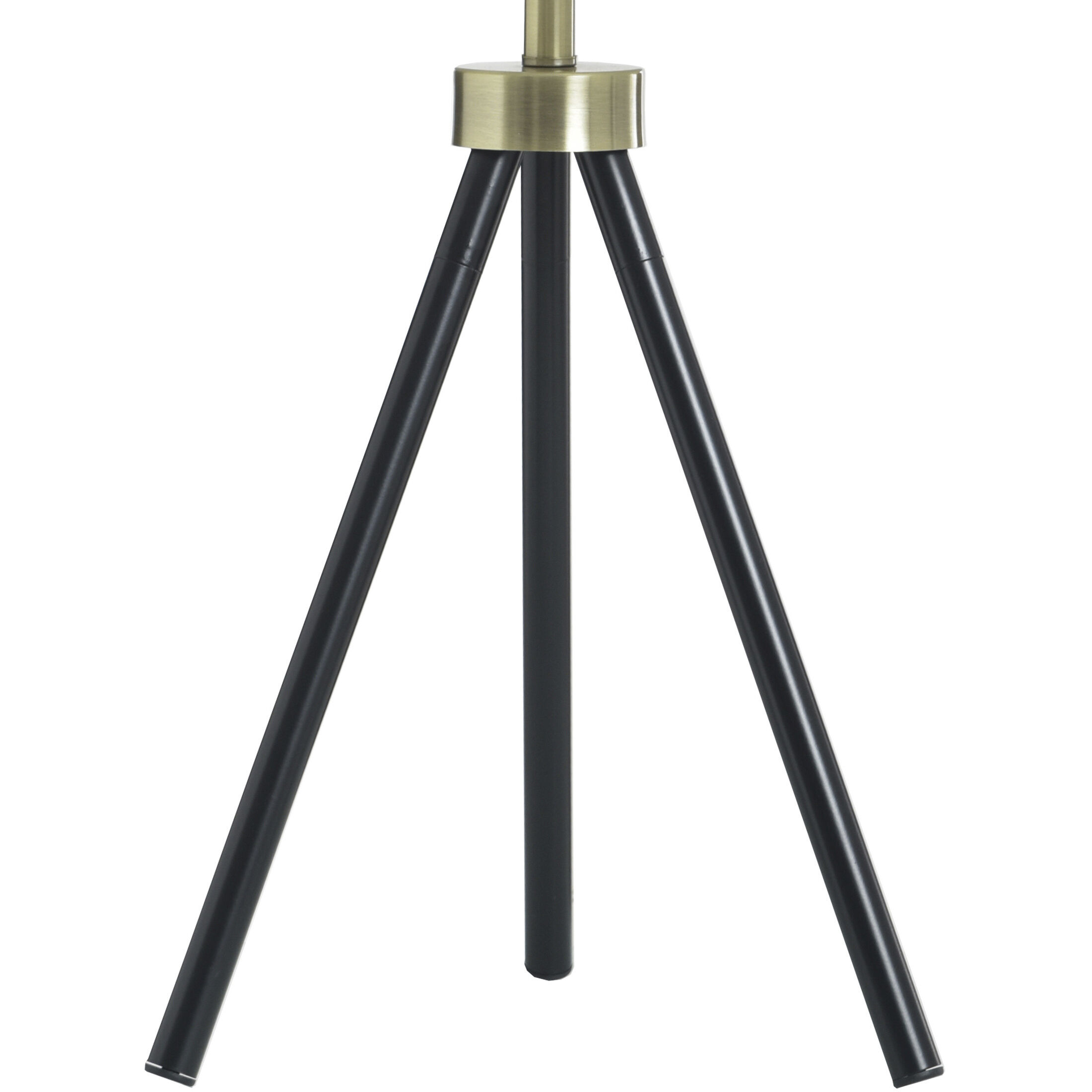 Steel 25.5 inch 60 watt Werth Gold and Black and White Table Lamp Portable Light